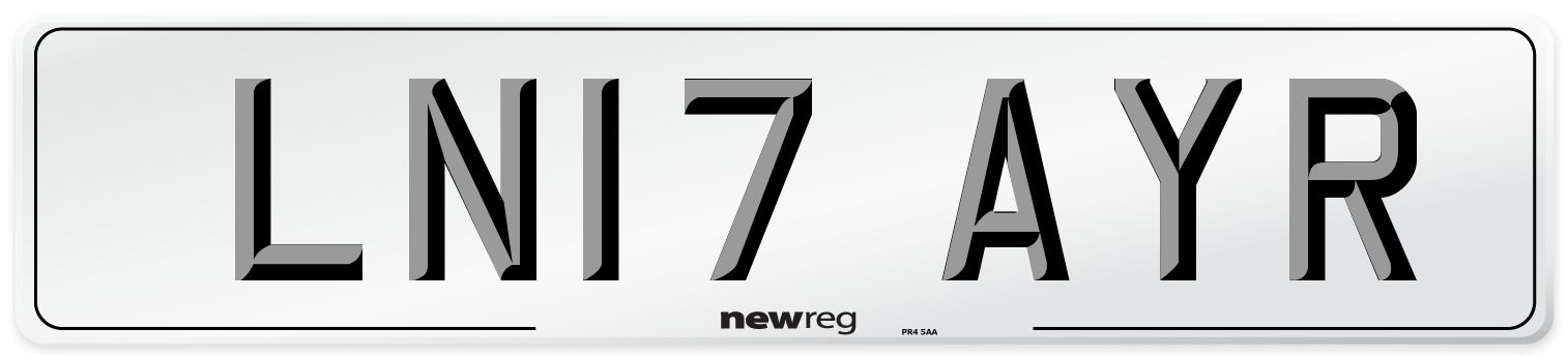 LN17 AYR Number Plate from New Reg